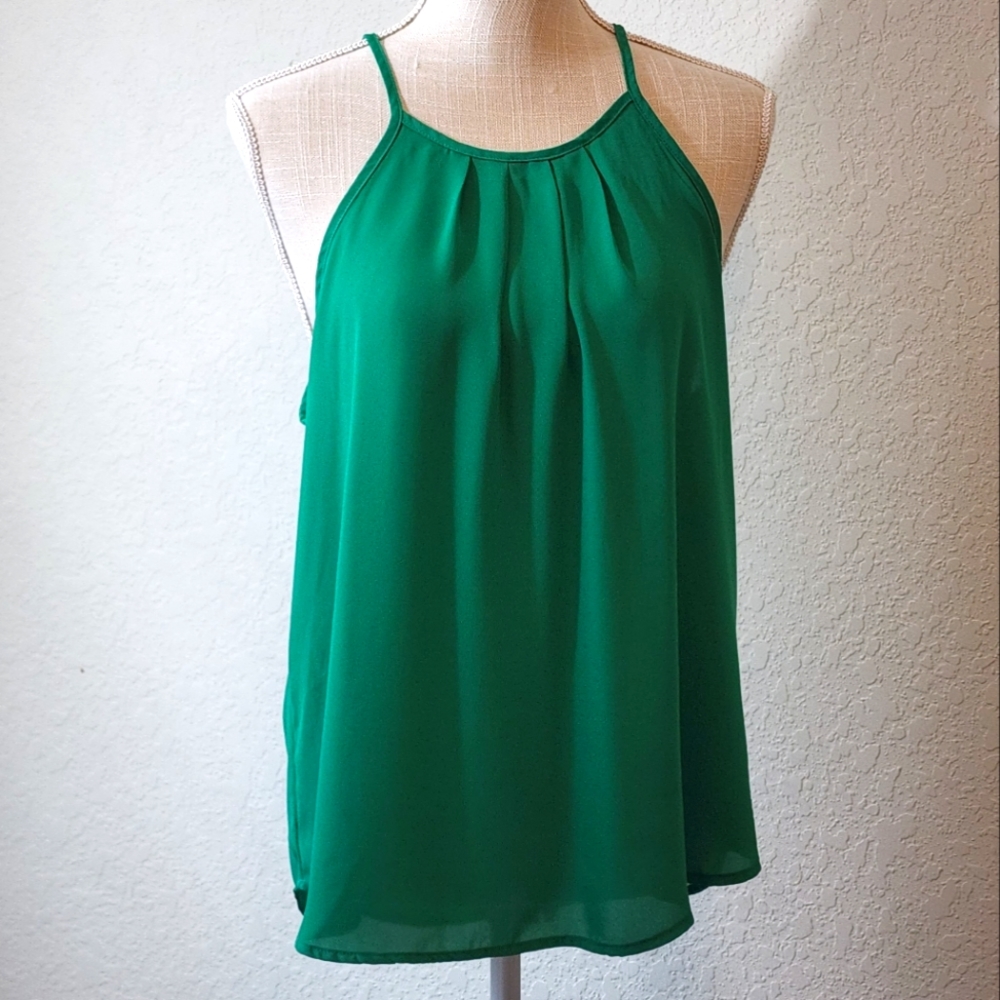 E&M Green Sleeveless Women's Top